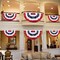 American Pleated Fan Flag, American Flag Bunting for Outdoor, US Patriotic Half Fan Banner for 4th of July Memorial Day Independence Day Outdoor Indoor Decorations